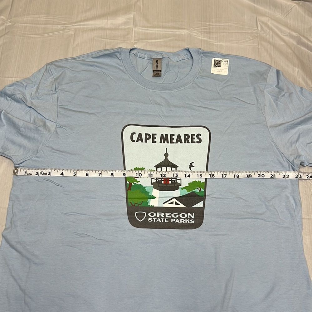 Cape Meares Men’s Light Blue Short Sleeve Graphic Tee Size Large, Extra Large - Picture 12 of 13